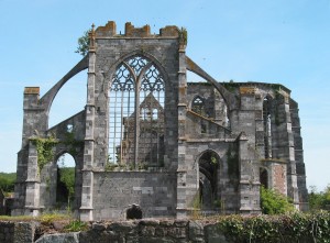 Olnės vienuolyno, iš kurio atvyko Balduinas Alnietis, griuvėsiai Belgijoje