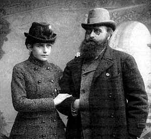 Jonas Basanavičius su žmona Gabriele Eleonora Mohl