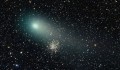 Garado kometa šalia kamuolinio žvaigždžių spiečiaus M71. Niko Houvo nuotr.