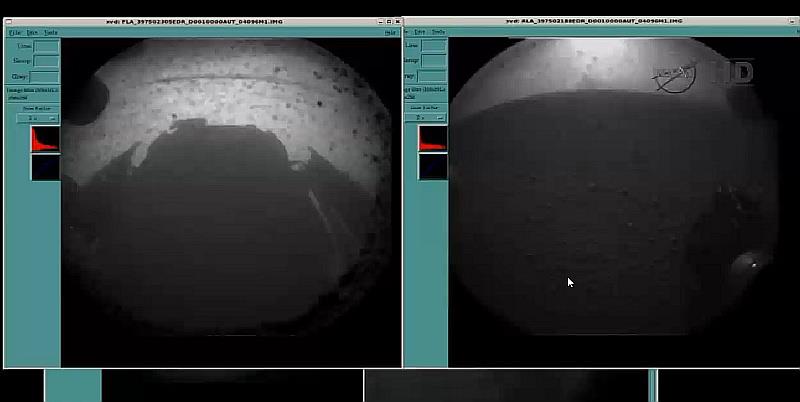 Pirmosios Marso paviršiaus nuotraukos. NASA nuotr.