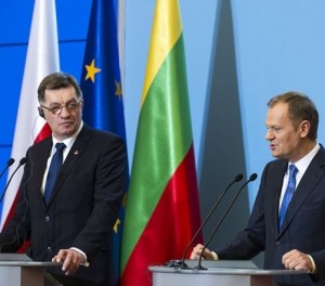 A.Butkevičius ir D.Tuskas | premier.gov.pl nuotr.