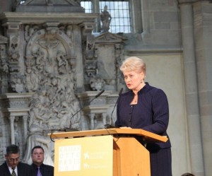 Prezidentė Dalia Grybauskaitė kalba Magdeburgo katedroje | lrp.lt nuotr.