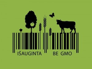 Vienas iš ženklo „Be GMO“ konkursui pateiktų darbų