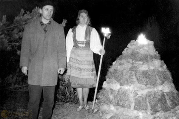 Jonas Trinkūnas Rasos šventėje Kernavėje 1967 m.
