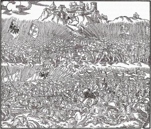 Žalgirio mūšis. Martyno Bielskio "Lenkijos kronika", 1597 m.