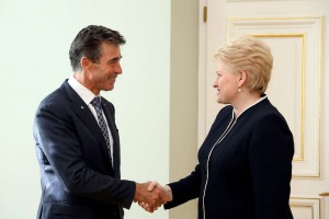D.Grybauskaitė susitiko su  NATO Generaliniu Sekretoriumi A.Rasmusenu | lrp.lt, Dž.G.Barysaitės nuotr.