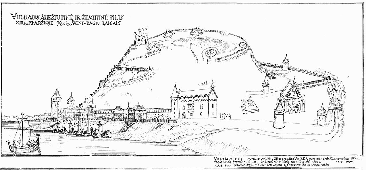 Sigito Lasavicko piešinyje spėjamas kalvos vaizdas iki Gedimino valdymo laikų. Viršūnėje keletas akmenų ratų galbūt skirti stebėti dangaus šviesuliams, pagal kurių padėtį nustatomas tikslus laikas ir apeigų bei metų darbų seka