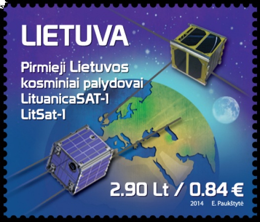 Lietuviški palydovai ant pašto ženklo