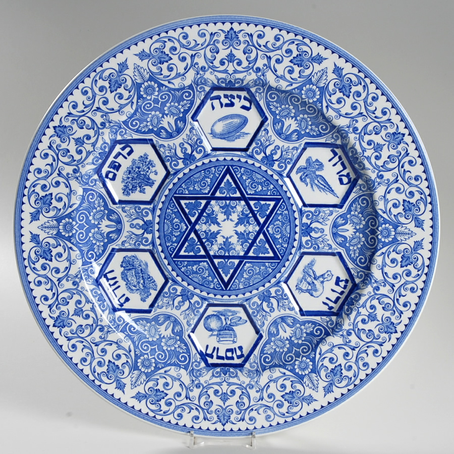 Retas ir vertingas mėlynasis porcelianas judaizmo temmatika|Autorės notr.