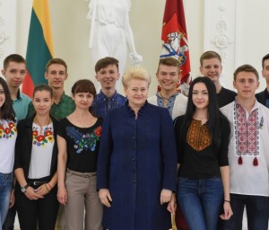 Lietuvos Prezidentė susitiko su mokiniais iš Luhansko | lrp.lt, R. Dačkaus nuotr.