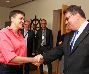 Lietuvos užsienio reikalų ministras susitiko su Ukrainos didvyre N. Savčenko | flickr.com, URM nuotr.
