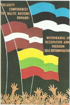 J. Ereto rūpesčiu 1973 m. išleistas ir išplatintas atvirukas su užrašu: SERCURITY CONFERENCE! THE BALTIC NACIONS DEMAND: WITHDRAWAL OF OCCUPATION ARM FREEDOM SELF-DETERMINATION (Saugumo konferencija! Baltijos tautos reikalauja: išvesti okupacinę kariuomenę, laisvei apsispręsti) | A. Zolubo archyvinė nuotr.
