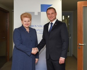 Lietuvos Respublikos Prezidentė Dalia Grybauskaite ir Lenkijos Prezidentas Andrzejus Duda_lrp.lt