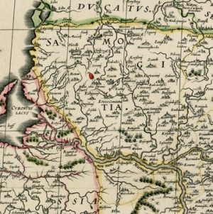 Žemaitija 1613 m. LDK žemėlapyje