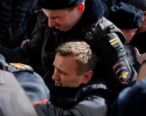 Sulaikytas Rusijos opozicijos lyderis Aleksejus Navalnas | Youtube.com stop kadras