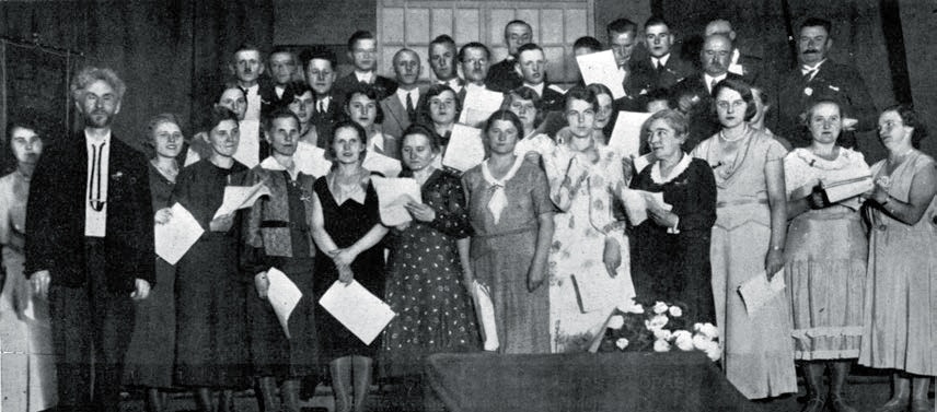 Tilžės lietuvių giedotojų draugijos choras ir jo dirigentas Vydūnas. Vytauto Didžiojo albumas. 1933 m. | LCVA nuotr.