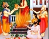 Ugnies ritualo vaizdavimai Indijos mene. R. Balkutės nuotraukos.