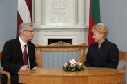 Prezidentai V.Zatleras ir D.Grybauskaitė, Dž. G. Barysaitės nuotr.