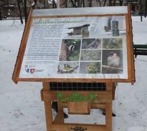 Gedimino kalno papėdėje įrengta stacionari lesykla | Lietuvos ornitologų draugijos nuotr.
