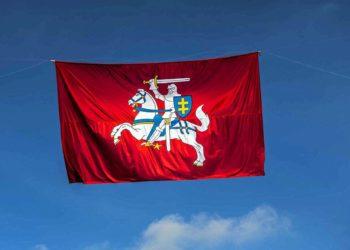 Lietuvos valstybės istorinė vėliava virš Lukiškių aikštės | Alkas.lt, A.Sartanavičiaus nuotr.