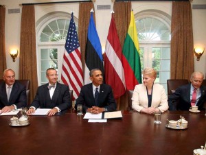 2013-08-30 Baltijos šalių prezidentų susitikimas su B.Obama Vašingtone | lrp.lt, R.Dačkaus nuotr.