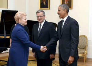 D. Grybauskaitė, B. Komorovskis ir B.Obama | lrs.lt, R. Dačkaus nuotr.