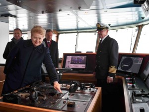 Prezidentė D. Gryvbauskaitė laive „Mintis“ | lrp.lt, R. Dačkaus nuotr.