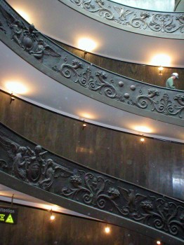 Iš kelionės į Romą. Vatikano muziejaus laiptai | Nuotrauka iš asmeninio fotoarchyvo.