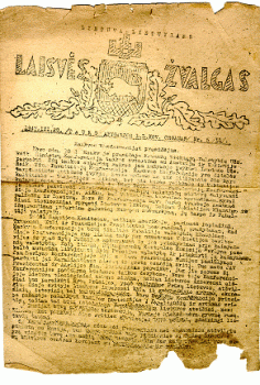Tauro apygardos laikraštis „Laisvės žvalgas“ Nr. 6(51). 1947 m. kovo 20 d. | genocid.lt nuotr.