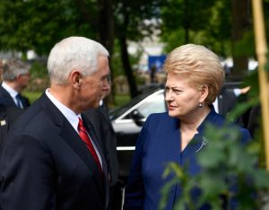 JAV viceprezidento Maikas Pensas ir Lietuvos Respublikos prezidentė Dalia Grybauskaitė | lrp.lt, R. Dačkaus nuiotr.