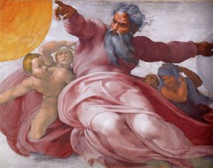 „Dievas Tėvas“, Siksto koplyčia, Mikelandželo tapyba, 1512 m. | Humancondition.com nuotr.