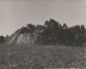 Migonių piliakalnio nuotrauka kasinėjimų metu. 1954-1955 m.