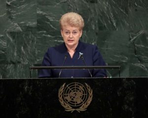 D. Grybauskaitė paragino Jungtines Tautas kilti į kovą su agresoriais | lrp.lt, R. Dačkaus nuotr.