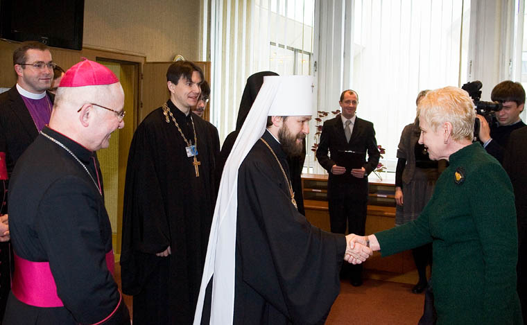 Seimo Pirmininkė I. Degutienė susitiko su ortodoksų, katalikų ir liuteronų bendruomenių vadovais | lrs.lt nuotr.