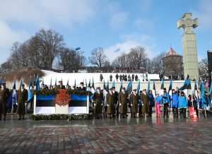 Estijos Nepriklausomybės šimtmečio iškilmių Laisvės aikštėje tribūna | B. Puzinavičiaus nuotr.