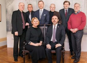 Grupė Lietuvos kultūros ministrų Vilniuje, Signatarų namuose (2018-02-26) po kultūros deklaracijos aptarimo | Asmeninė nuotr.