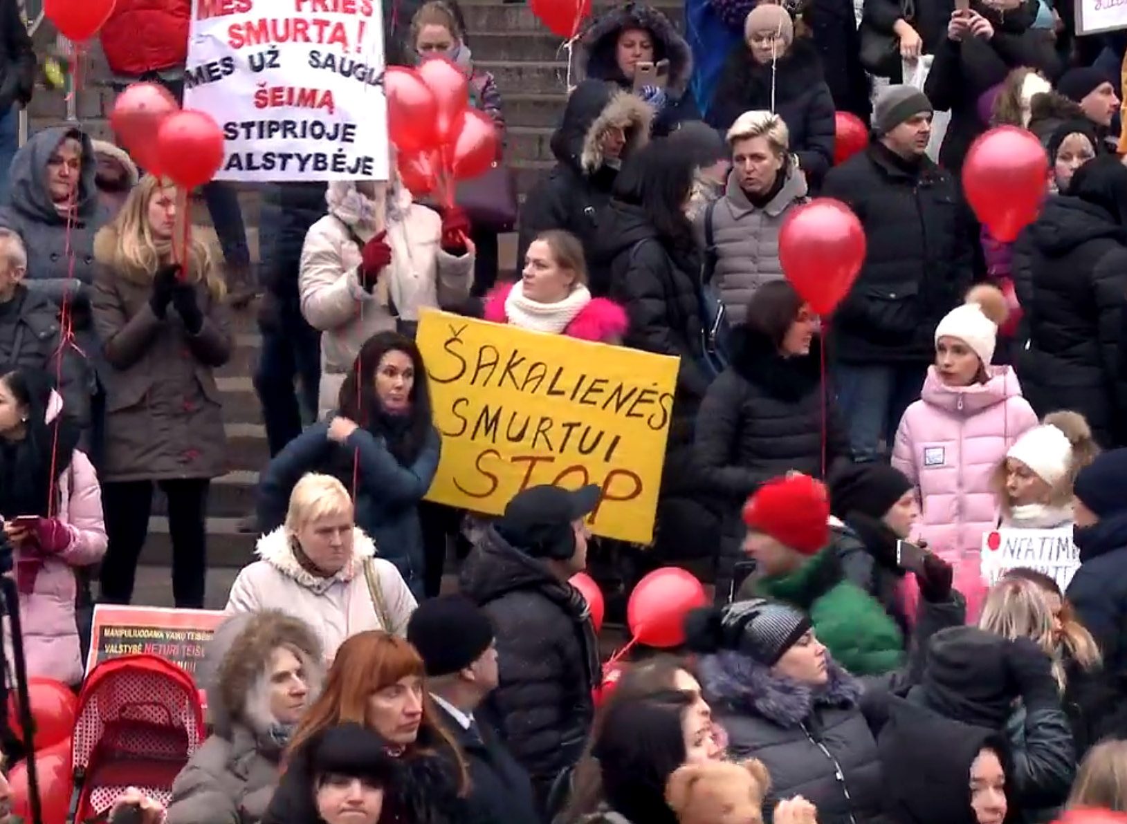 Mitingas „Stop nepagrįstam vaikų paėmimui ir barnevernet principams Lietuvoje!“ | Alkas.lt nuotr.
