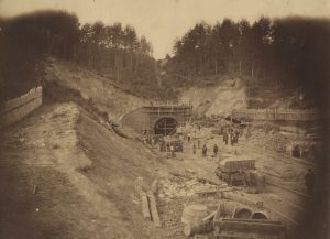 Panerių tunelio statyba. Vilnius 1860 m. | A. Korzono, LMAVB RSS nuotr.