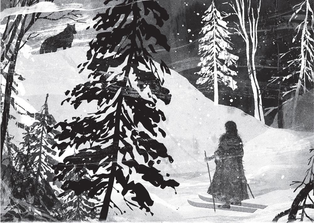 „Vilkų mergaitė“. iliustravo Gelrev Ongbico | leidyklos „Nieko rimto“ nuotr.