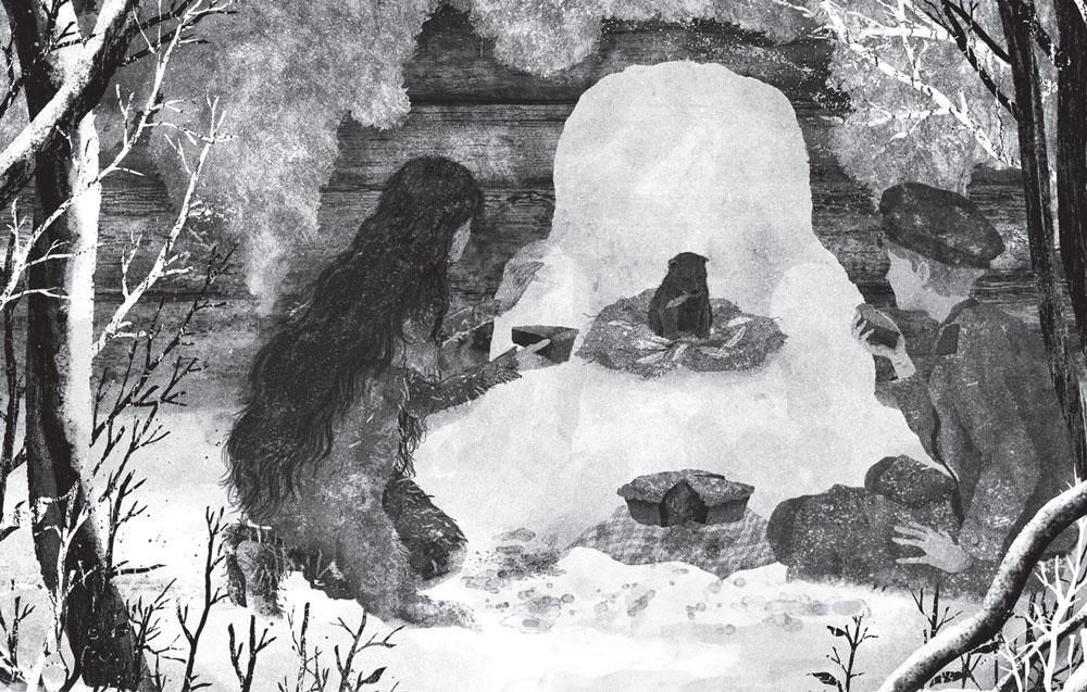 „Vilkų mergaitė“. iliustravo Gelrev Ongbico | leidyklos „Nieko rimto“ nuotr.