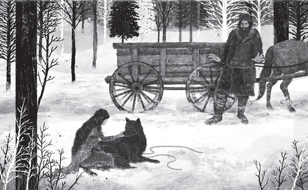 „Vilkų mergaitė“. iliustravo Gelrev Ongbico | leidyklos „Nieko rimto“ nuotr.