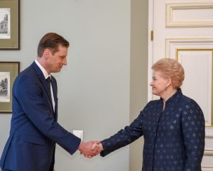 Prezidentė susitinka su Kęstučiu Mažeika | lrp.lt nuotr.