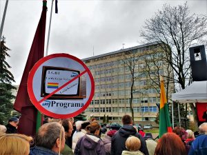 Mitingas „Atsisakau savo mokesčiais remti antikonstitucinę LRT“ | K. Tamašausko nuotr.