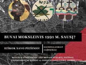 Sausio13 plakatas | Lietuvos nacionalinio muziejaus nuotr.
