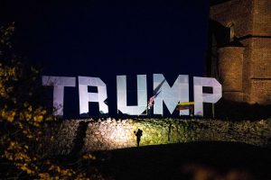 Vilniuje surengta JAV prezidento D. Trampo politikos palaikymo akcija | Alkas.lt, K. Tamašausko nuotr.