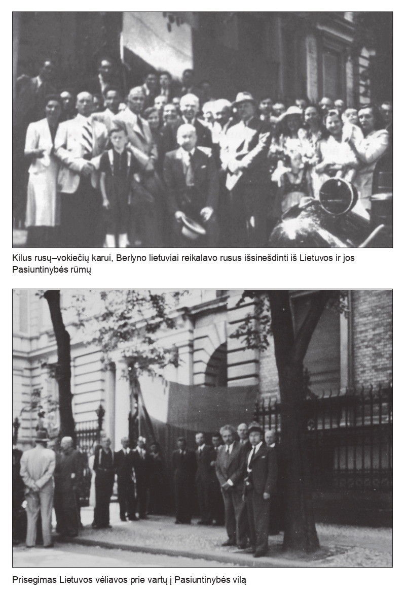 Protestai prie pasiuntinybės Berlyne 1941 m. birželyje | iš K. Škirpos knygos „Sukilims Lietuvos sverenitetui atstatyti“ nuotr.