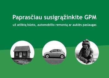 Susigrąžinti GPM už praėjusiais metais suteiktas paslaugas gyventojai galės paprasčiau
