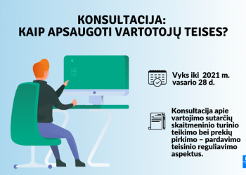 Laukiama visuomenės nuomonės kaip apsaugoti vartotojų teises, įsigijus skaitmenį turinį, skaitmenines paslaugas ar prekes