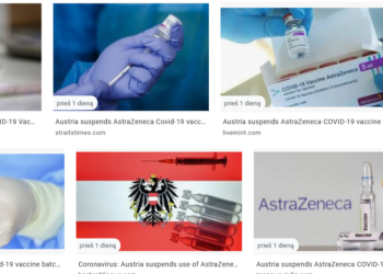 Austrijos valdžia sustabdė skiepijimą „AstraZeneka Covid-19“ vakcina