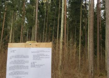Apie miškuose vykdomus darbus praneš įspėjamieji stovai